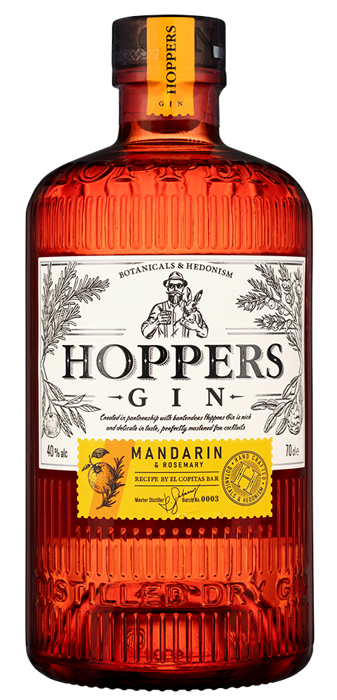 Джин Hoppers Mandarin & Rosemary, (147522), Россия, 0.7 л, Хопперс Мандарин и Розмарин, цена 990 рублей