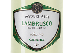Итальянское белое игристое вино Lambrusco dell'Emilia Bianco Poderi Alti