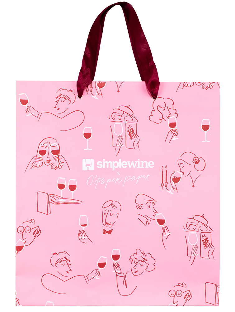 Пакет подарочный розовый большой SimpleWine x O Paper Paper, (159848), Россия, Пакет SW O Paper 350*320*120 мм розовый, цена 390 рублей
