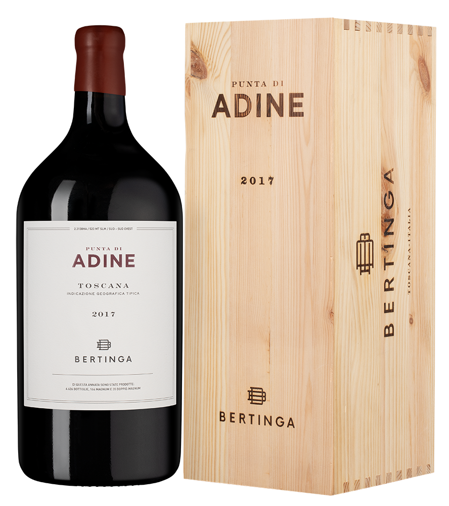 Вино Punta di Adine в подарочной упаковке, Bertinga, 2017, 3л, (146909), Италия, Тоскана, красное, сухое, 3 л, Пунта ди Адине, цена 109990 рублей