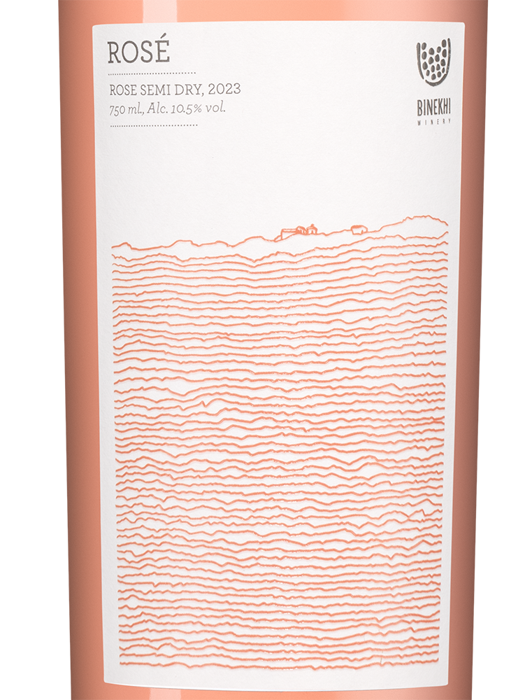 Вино Rose Binekhi, 2023, (158167), Грузия, розовое, полусухое, 0.75 л, Розе Бинехи, цена 2290 рублей