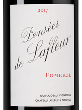 Вино Pensees de Lafleur, (104368), красное сухое, 2017 г., 0.75 л, Пансе де Лафлер цена 32490 рублей