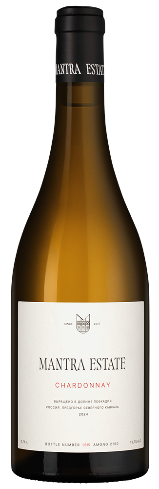 Вино Mantra Шардоне, Mantra Estate, 2024, (158877), Россия, Кубань, белое, сухое, 0.75 л, Шардоне, цена 3990 рублей