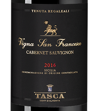 Вино Tenuta Regaleali Cabernet Sauvignon Vigna San Francesco, (118321), красное сухое, 2016, 0.75 л, Тенута Регалеали Каберне Совиньон Винья Сан Франческо цена 9990 рублей