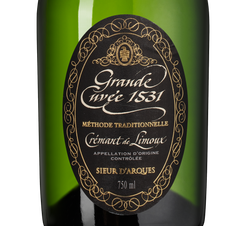 Игристое вино Grande Cuvee 1531 Cremant de Limoux Brut Reserve, (140740), белое брют, 2018 г., 0.75 л, Гранд Кюве 1531  Креман де Лиму Брют Резерв цена 2990 рублей