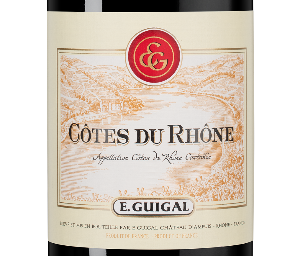 Вино Cotes du Rhone Rouge, Guigal, 2022, (154079), Франция, Долина Роны, красное, сухое, 0.75 л, Кот дю Рон Руж, цена 2768 рублей