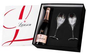 Шампанское из винограда Пино Менье Le Rose Brut в подарочной упаковке