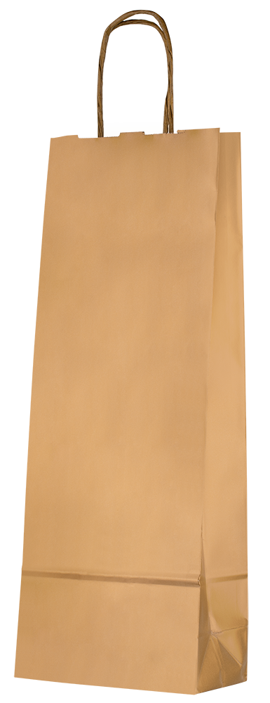 Подарочный пакет для 1 бутылки (золотистый), (105648), Италия, Бумага, Подарочный пакет золотистый на одну бутылку, цена 190 рублей