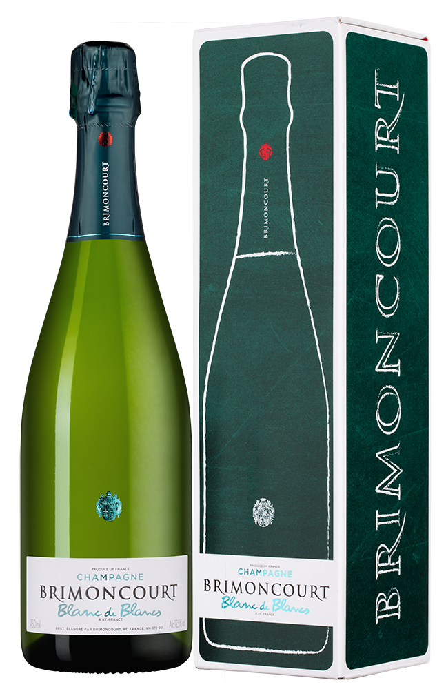 Шампанское Blanc de Blancs в подарочной упаковке, Brimoncourt, (152919), Франция, Шампань, белое, экстра брют, 0.75 л, Блан де Блан, цена 19990 рублей