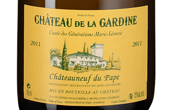 Вино Chateauneuf-du-Pape Cuvee des Generations Marie-Leoncie Vieilles Vignes, (113617), белое сухое, 2011 г., 0.75 л, Шатонеф-дю-Пап Кюве де Женерасьон Мари-Леонси Вьей Винь цена 13990 рублей