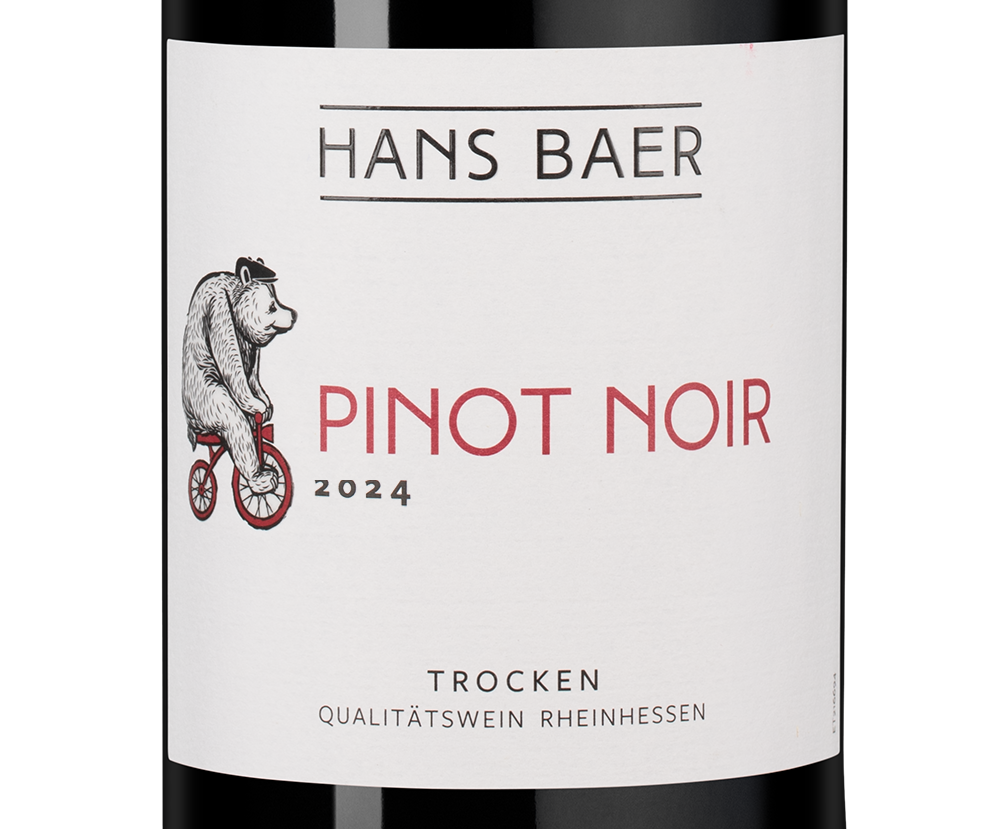 Вино Hans Baer Pinot Noir, Weinkellerei Hechtsheim, 2024, (158763), Германия, Рейнгессен, красное, полусухое, 0.75 л, Ханс Баер Пино Нуар, цена 1990 рублей
