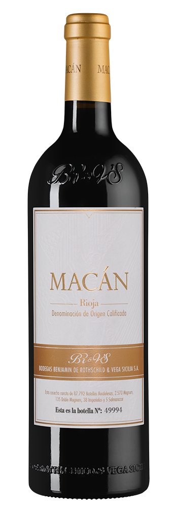 Вино Macan, Bodegas Benjamin de Rothschild & Vega Sicilia, 2020, (156096), Испания, Риоха, красное, сухое, 0.75 л, Риоха Макан, цена 19990 рублей