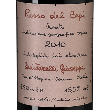 Вино Rosso del Bepi, Giuseppe Quintarelli, 2010, (128742), Италия, Венето, красное, сухое, 0.75 л, Россо дель Бепи, цена 49990 рублей