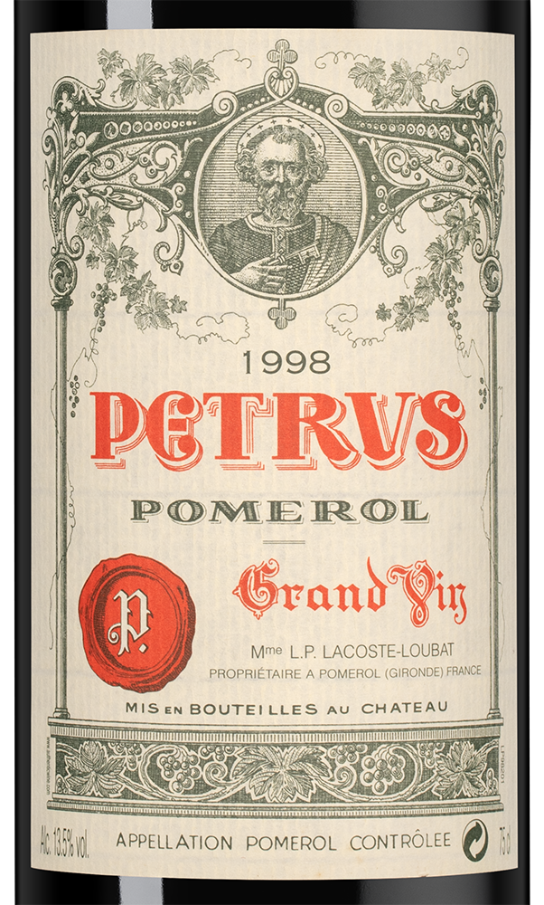 Вино Petrus, 1998, (106229), Франция, Бордо, красное, сухое, 0.75 л, Петрюс, цена 1499990 рублей