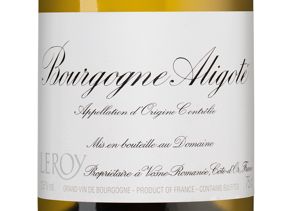 Вино Bourgogne Aligote, Domaine Leroy, 2014, (152431), Франция, Бургундия, белое, сухое, 0.75 л, Бургонь Алиготе, цена 99990 рублей
