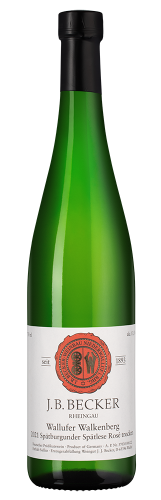 Вино Wallufer Walkenberg Spatburgunder Spatlese Rose, J. B. Becker, 2021, (141893), Германия, Рейнгау, розовое, сухое, 0.75 л, Шпетбургундер Валлуфер Валькенберг Шпетлезе Розе, цена 6290 рублей