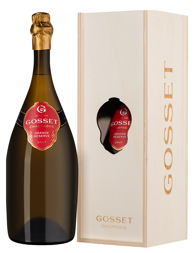 Шампанское Gosset Grande Reserve Brut в подарочной упаковке, 3л, (153210), Франция, Шампань, белое, экстра брют, 3 л, Гранд Резерв Брют, цена 99990 рублей