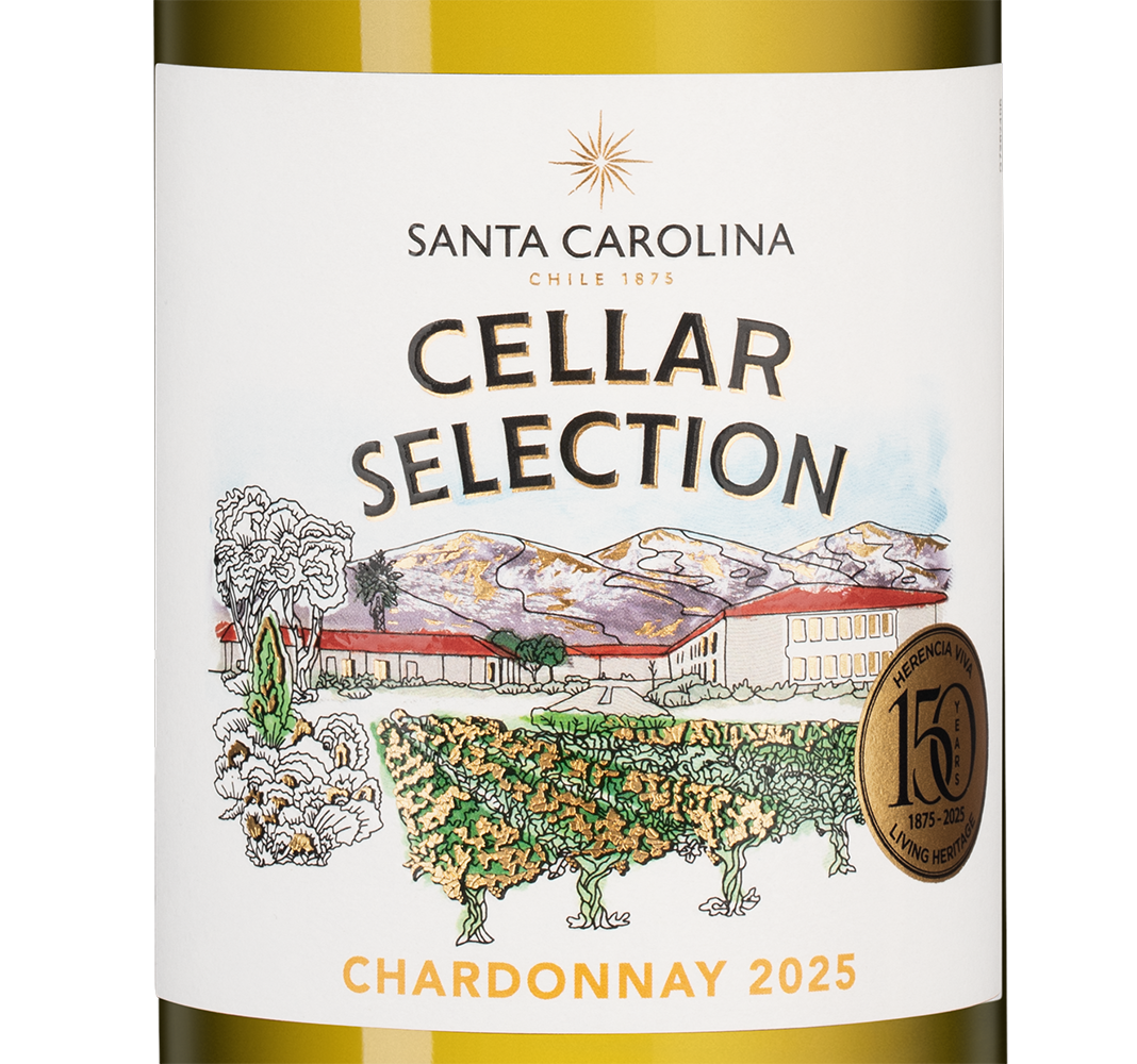 Вино Cellar Selection Chardonnay, Santa Carolina, 2025, (158072), Чили, Центральная Долина, белое, полусухое, 0.75 л, Селлар Селекшн Шардоне, цена 792 рублей