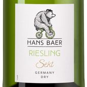 Сухое шипучее вино Hans Baer Riesling Sekt в подарочной упаковке