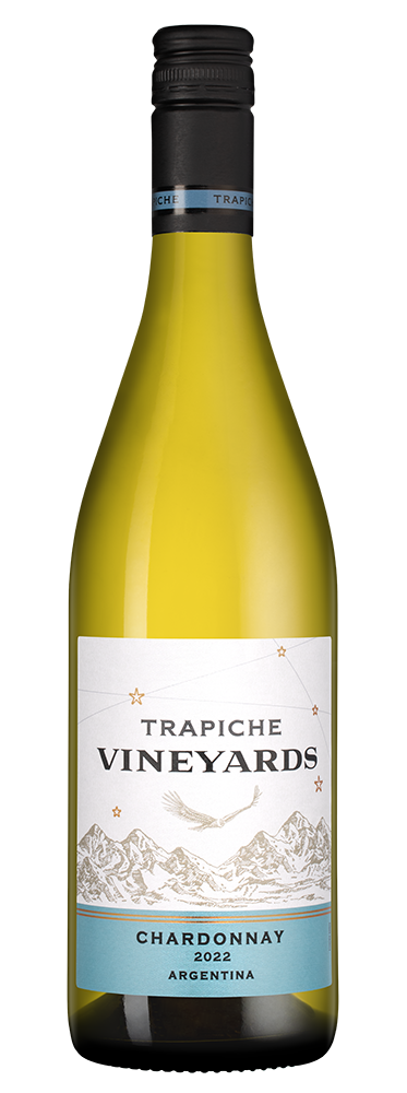 Вино Chardonnay Vineyards, Trapiche, 2022, (140563), Аргентина, Мендоса, белое, сухое, 0.75 л, Шардоне Виньярдс, цена 1043 рублей