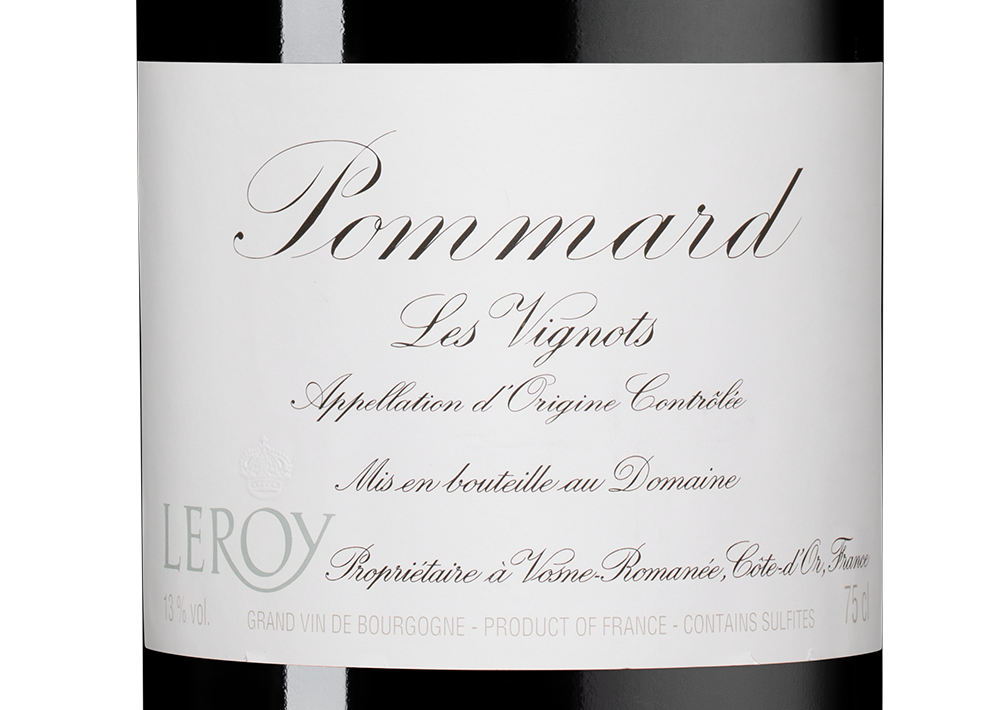 Вино Pommard Les Vignots, Domaine Leroy, 2014, (152432), Франция, Бургундия, красное, сухое, 0.75 л, Поммар Ле Виньо, цена 1114990 рублей