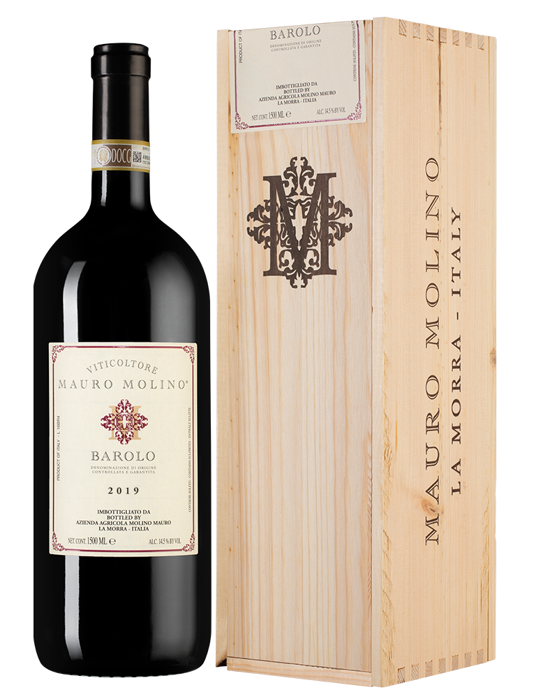 Вино Barolo в подарочной упаковке, Mauro Molino, 2019, 1.5л, (144710), Италия, Пьемонт, красное, сухое, 1.5 л, Бароло, цена 27490 рублей