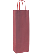 Подарочный пакет для 1 бутылки (бордовый), (105650), Италия, Бумага, Подарочный пакет бордовый на одну бутылку, цена 120 рублей