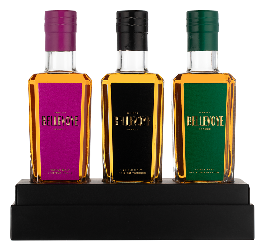 Виски Bellevoye Prestige , 0.2л, (138397), Франция, 0.2 л, Набор Бельвуа Престиж 3 бутылки, 0,2л, цена 18990 рублей