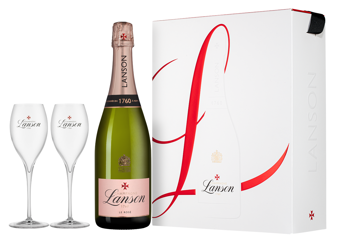 Шампанское Le Rose Brut в подарочной упаковке, Lanson, (146607), Франция, Шампань, розовое, брют, 0.75 л, Ле Розе Брют, цена 22490 рублей