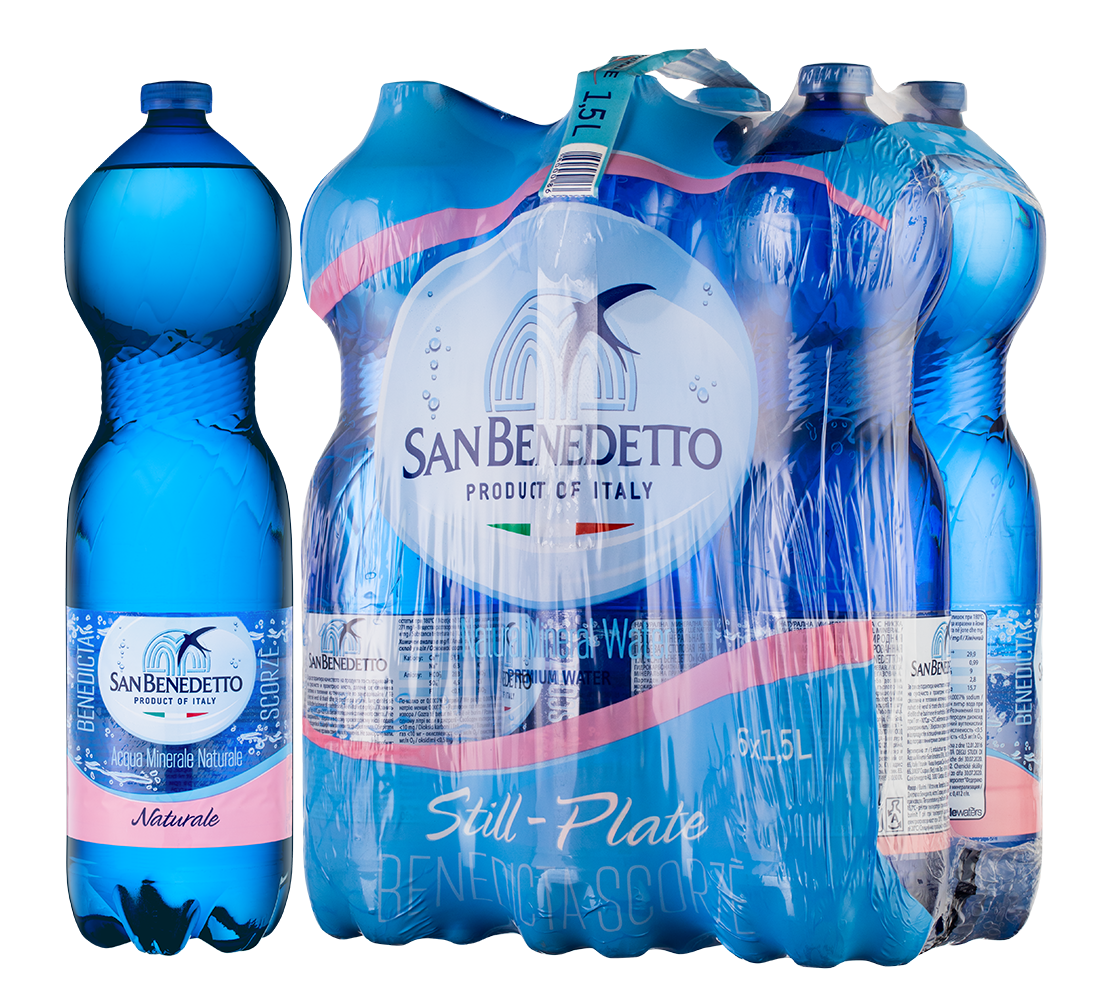 Вода негазированная San Benedetto (6 шт.), 1.5л, (95274), Италия, Венето, пластик, 1.5 л, Сан Бенедетто (негазированная), цена 2370 рублей