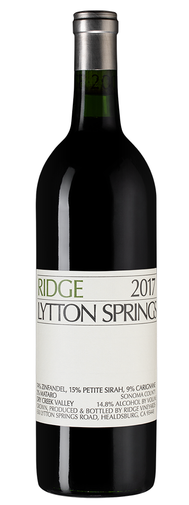 Вино Lytton Springs, Ridge Vineyards, 2017, (117587), Соединенные Штаты Америки, Калифорния, красное, сухое, 0.75 л, Литтон Спрингз, цена 11710 рублей