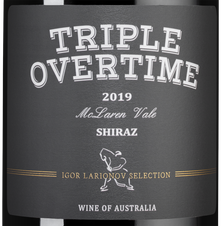 Вино Triple Overtime Shiraz, (124590), красное сухое, 2019 г., 0.75 л, Трипл Овертайм Шираз цена 2890 рублей