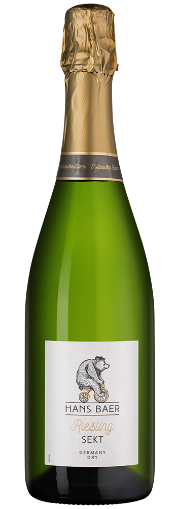 Игристое вино Hans Baer Riesling Sekt, Weinkellerei Hechtsheim, (158834), Германия, Рейнгессен, белое, сухое, 0.75 л, Ханс Баер Рислинг Зект, цена 1752 рублей