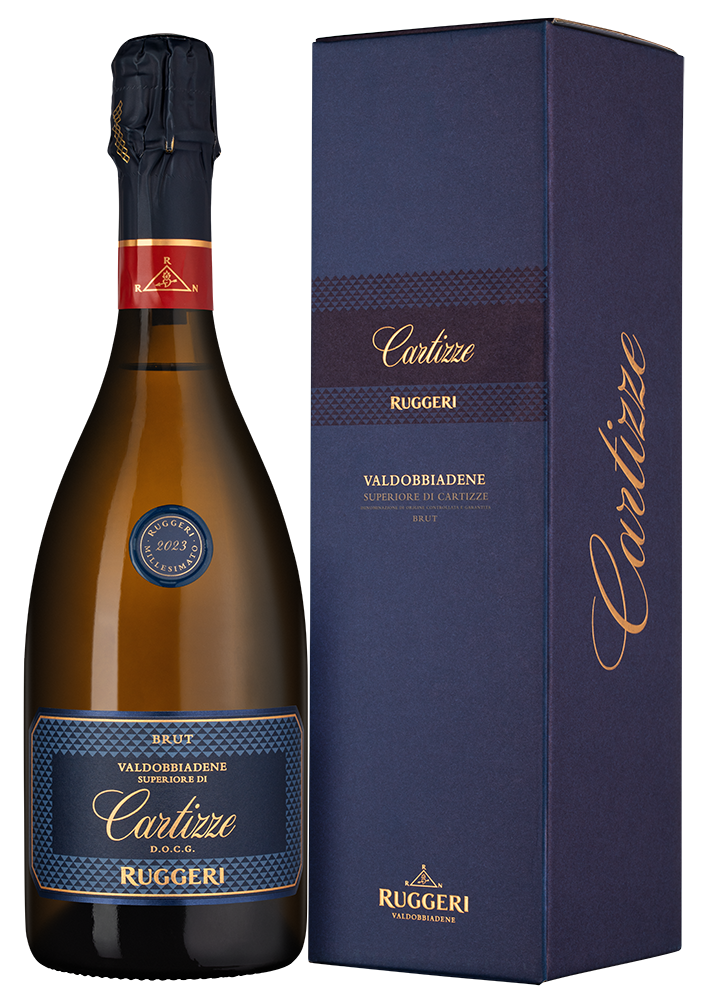 Игристое вино Prosecco Valdobbiadene Superiore di Cartizze Brut в подарочной упаковке, Ruggeri, 2023, (151494), Италия, Венето, белое, брют, 0.75 л, Просекко Вальдоббьядене Супериоре ди Картицце Брют, цена 7790 рублей