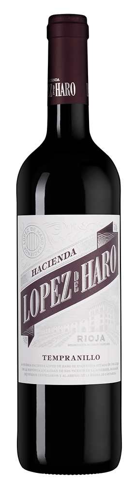 Вино Hacienda Lopez de Haro Tempranillo, 2023, (157591), Испания, Риоха, красное, сухое, 0.75 л, Риоха Темпранильо, цена 2240 рублей