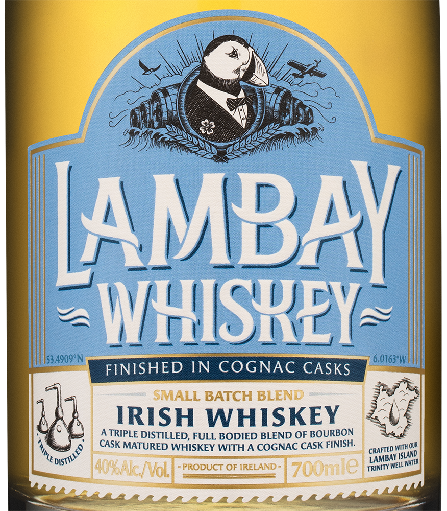 Виски Lambay Small Batch Blend Irish Whiskey, (154942), Ирландия, 0.7 л, Ламбей Смол Бэтч Бленд, цена 7990 рублей