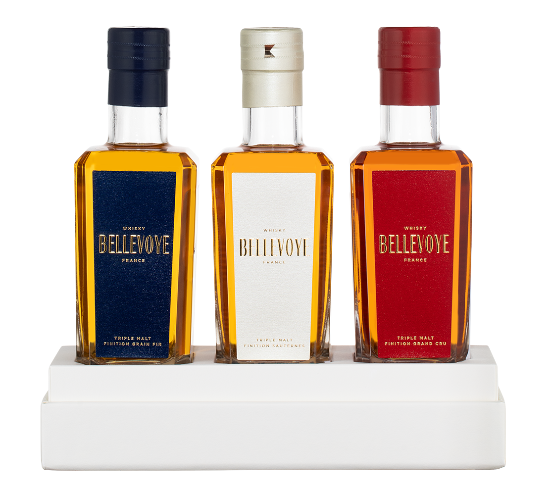 Виски Bellevoye Discovery , 0.2л, (138396), Франция, 0.2 л, Набор Бельвуа Дискавери 3 бутылки 0,2л, цена 16490 рублей