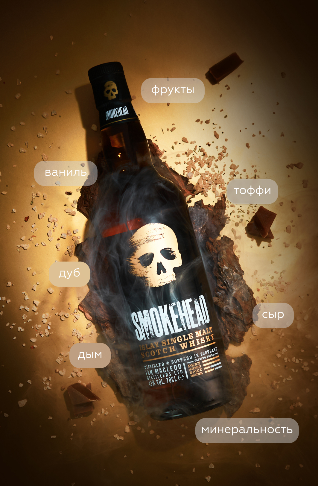 Виски Smokehead в подарочной упаковке, (140268), Шотландия, Айла, 0.7 л, Смоукхед, цена 9990 рублей