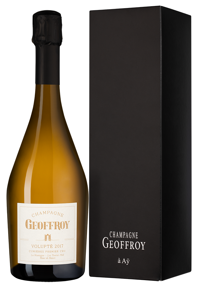 Шампанское Geoffroy Volupte Brut Premier Cru в подарочной упаковке, 2017, (159075), Франция, Шампань, белое, экстра брют, 0.75 л, Волюпте Премье Крю Брют, цена 21990 рублей