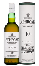 Виски Laphroaig 10 years в подарочной упаковке, (142528), gift box в подарочной упаковке, Односолодовый 10 лет, Шотландия, 0.7 л, Лафройг 10 лет цена 7190 рублей