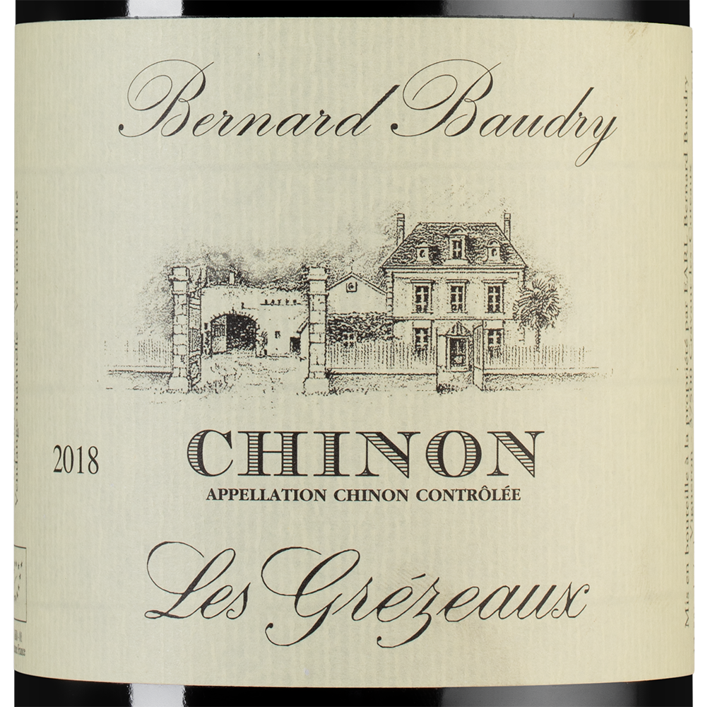 Вино Chinon Les Grezeaux, Domaine Bernard Baudry, 2018, (124978), Франция, Долина Луары, красное, сухое, 0.75 л, Шинон Ле Грезо, цена 6890 рублей