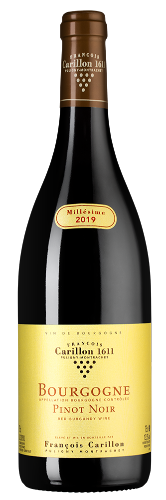 Вино Bourgogne Pinot Noir, Francois Carillon, 2019, (128854), Франция, Бургундия, красное, сухое, 0.75 л, Бургонь Пино Нуар, цена 5490 рублей