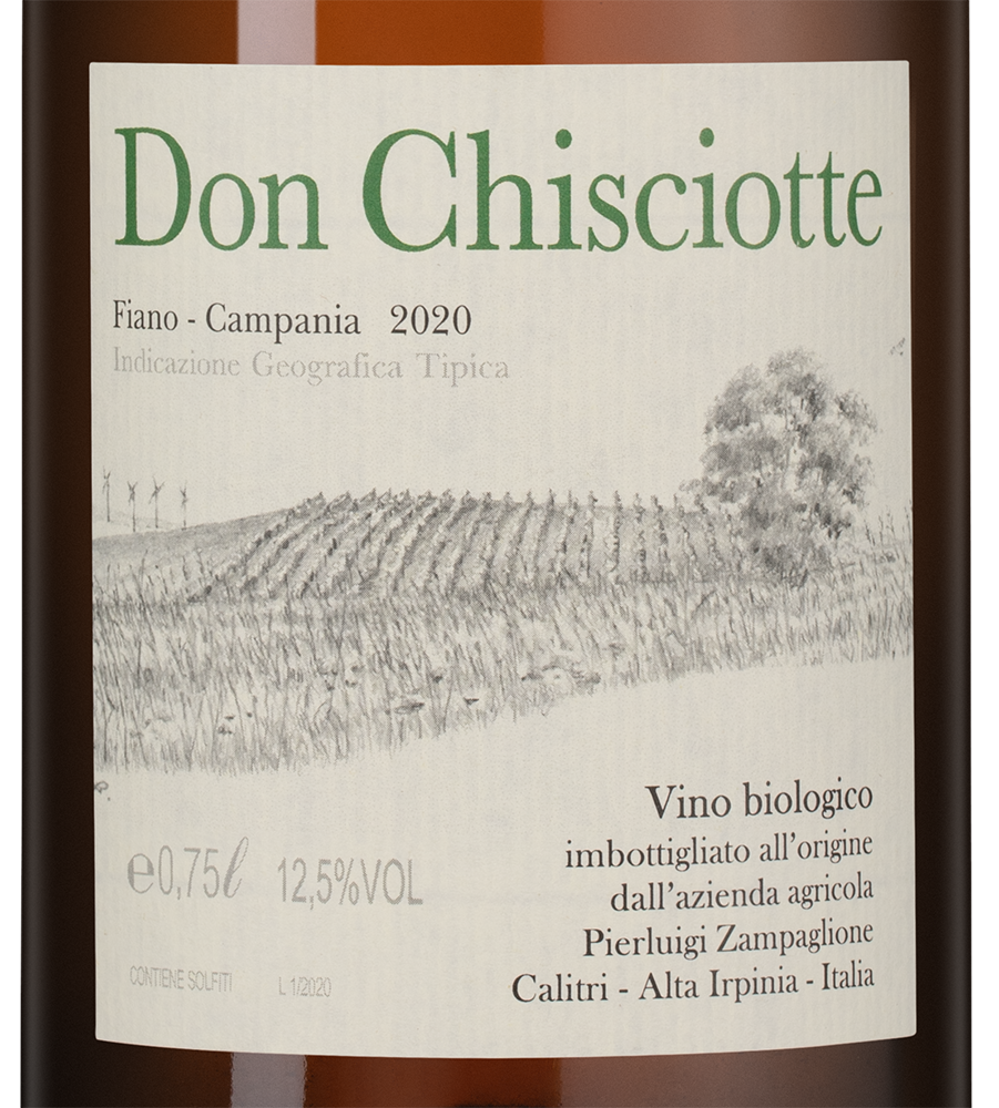 Вино Fiano Don Chisciotte, Pierluigi Zampaglione, 2020, (138393), Италия, Кампания, белое, сухое, 0.75 л, Фиано Дон Кишотте, цена 7290 рублей