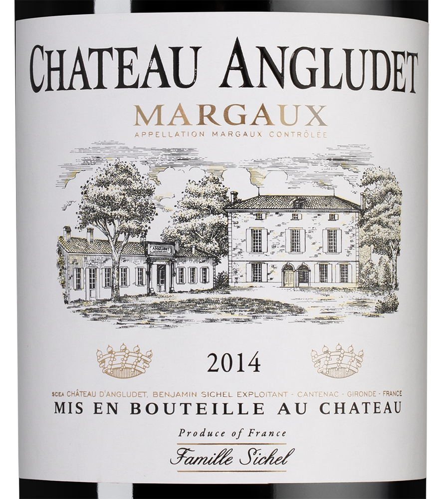 Вино Chateau Angludet (Margaux), 2014, (137909), Франция, Бордо, красное, сухое, 0.75 л, Шато д'Англюде, цена 13990 рублей