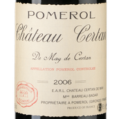 Вино 2006 года урожая Chateau Certan de May de Certan