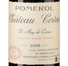Вино Chateau Certan de May de Certan, (139139), красное сухое, 2006 г., 0.75 л, Шато Сертан де Мэ де Сертан цена 24490 рублей