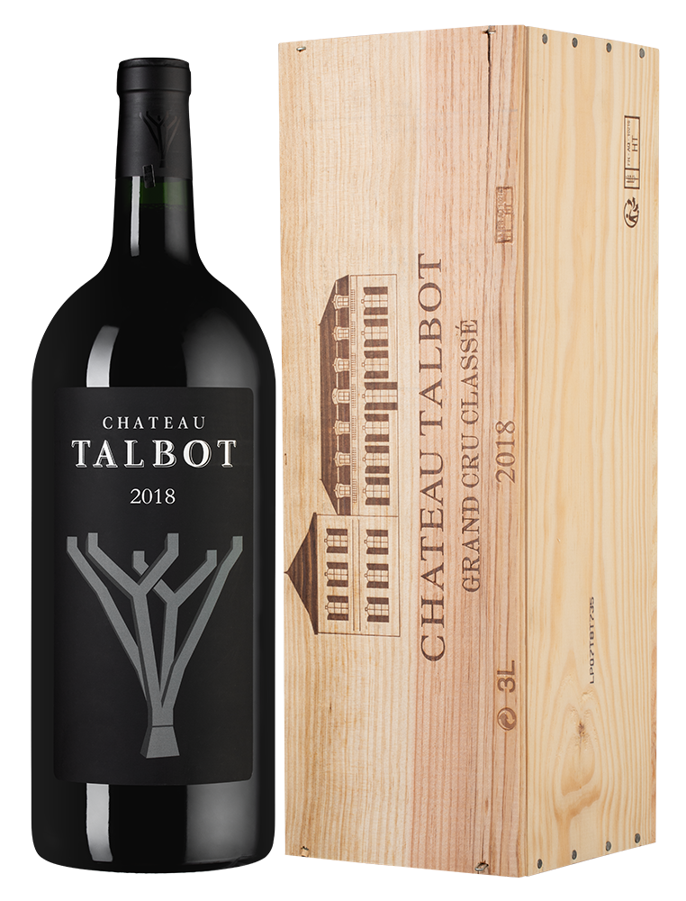 Вино Chateau Talbot, 2018, 3л, (158198), Франция, Бордо, красное, сухое, 3 л, Шато Тальбо, цена 129990 рублей
