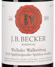 Вино Wallufer Walkenberg Spatburgunder Spatlese, (141896), красное сухое, 2018 г., 0.75 л, Валлуфер Валькенберг Шпетбургундер Шпетлезе цена 9990 рублей