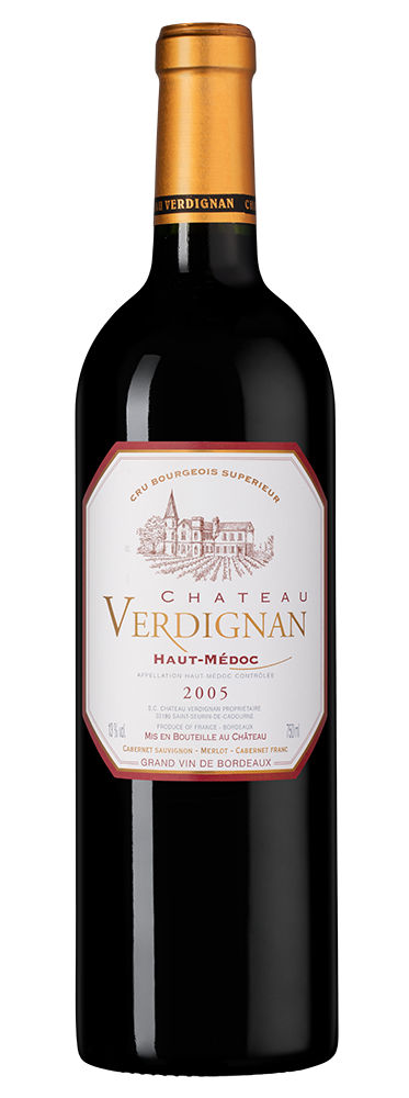 Вино Chateau Verdignan (Haut-Medoc), 2005, (143599), Франция, Бордо, красное, сухое, 0.75 л, Шато Вердиньян, цена 7990 рублей