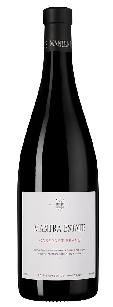 Вино Mantra Каберне Фран, Mantra Estate, 2023, (159189), Россия, Кубань, красное, сухое, 0.75 л, Каберне Фран, цена 4490 рублей
